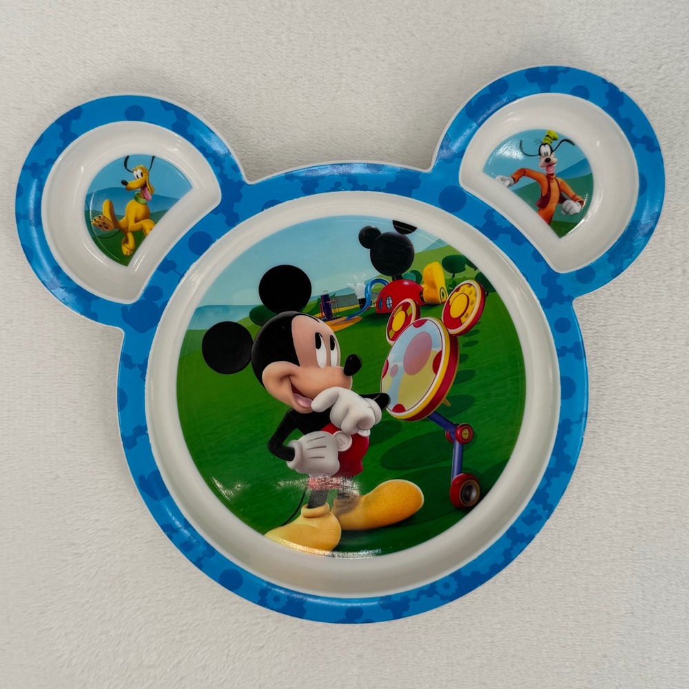 Learning Curve Disney Mickey Mouse Clubhouse Divided Kids Plate Goofy Pluto